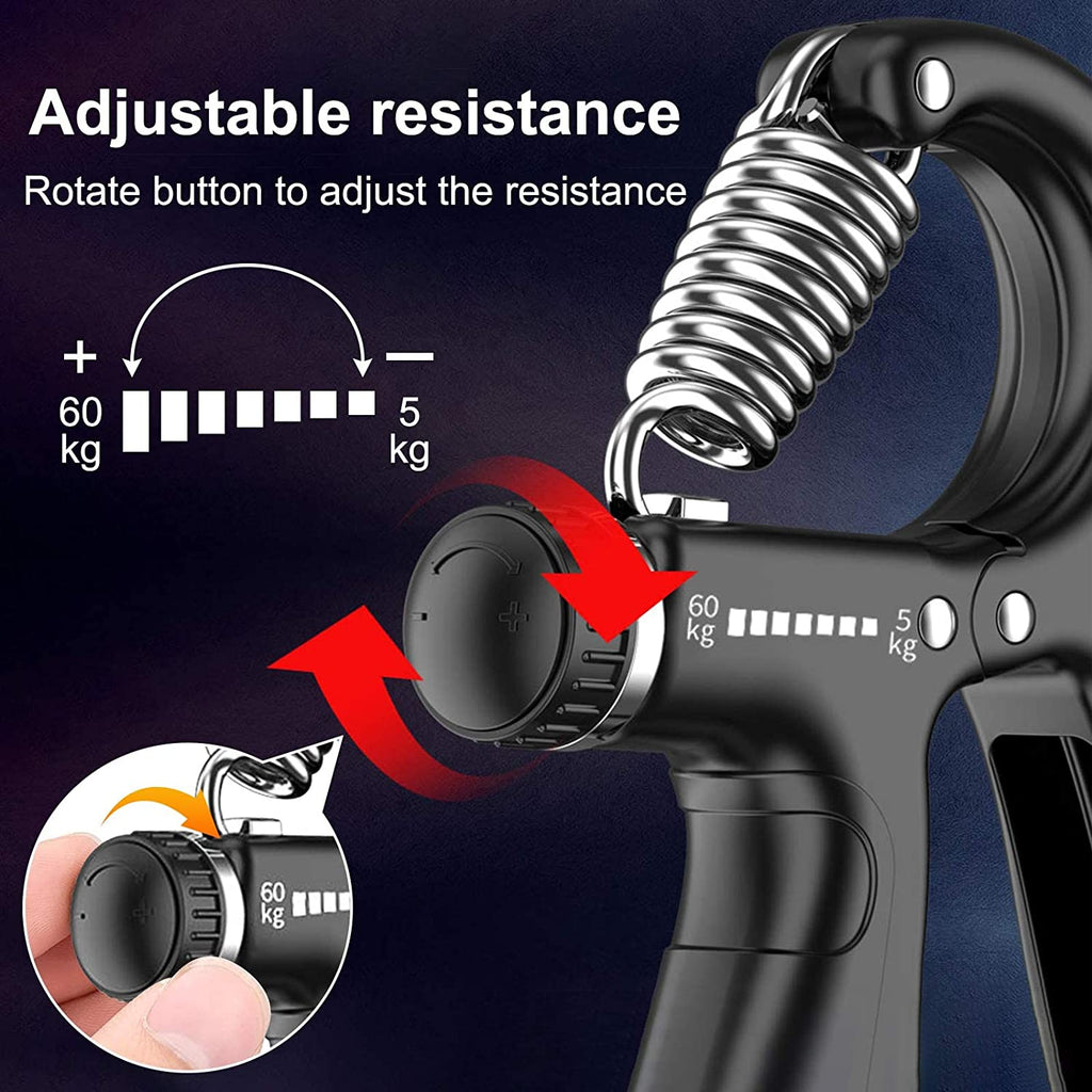 NNEDSZ 2 Pack Adjustable Hand Grip Strengthener for Hand Grip Strength and Wrist Rehabilitation (Resistance 5-60 kg)